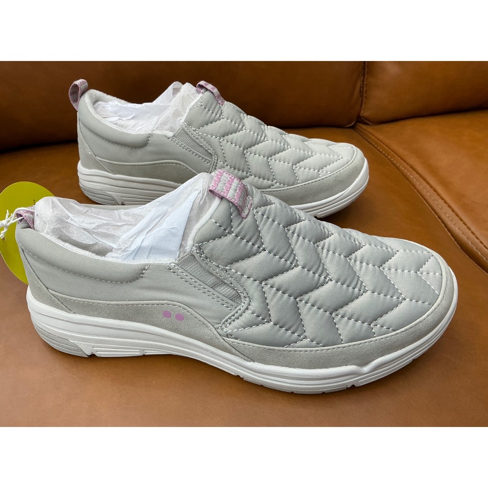 Ryka Echo Knit Slip On Sneakers Womens 8M Grey Quilted Water Repellent Walking - Picture 1 of 8